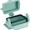 Surface mount housing, size 24B, die-cast aluminum, longitudinal bow locking, IP65, 09300240304