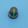 Gałka fi 15 czarna na oś fi 6 zielony wskaźnik 194Ł