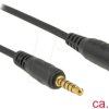 85701 Extension Cable Stereo Jack 3.5 mm 5 pin male > female 1 m black