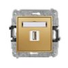 Mini Gniazdo Pojedyncze Usb-Aa 2.0 Złoty 29Mgusb-1