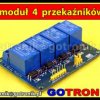 Moduł 4 przekaźników 5V z optoizolacją