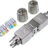 Przemysłowy beznarzędziowy łącznik modularny STP ekranowany kat.7 8p8c LSA krone 24-22AWG IDC-3887