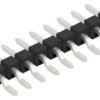 Pin header, 9 pole, pitch 2.54 mm, straight, black, 10080416