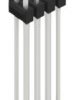Pin header, 8 pole, pitch 2.54 mm, straight, black, SL143108Z