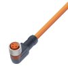 RKMWV 3-06/20 M og, przewód 3x0,34mm2 z gniazdem M8 kątowym, izolacja PVC pomarańczowa, LUMBERG 59993, PM8F3