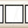 401344 Aqua design frame - 3-gang, screw-mountable, white