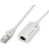 Network isolator, compliant with EN 62368-1, white, RJ45 plug to RJ45 socket, straight, 0.2 m, 1502-1-0,20M