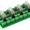 ELECTRONICS-SALON Fused 4 DPDT 5A Power Relay Interface Module, G2R-2 24V DC Relay