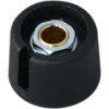 Pokrętło potencjometru oś: 6.35mm średnica: 23mm Wałek okrągły Czarny OKW