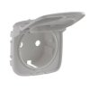 VALENA ALLURE Plakietka aluminum gniazda schuko 2P+Z z klapką 754847 LEGRAND