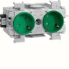 Gniazdo Schuko 2-kr-45st.wtyk zac.mont.front ziel GS20116029