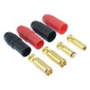 AS150 Male + Female Gold Bullet Connectors Red / Black AMASS