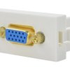 Gniazdo monitorowe SVGA 15pin moduł 1M 22,5x45 biały Mediabox