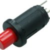 Pushbutton, 2 pole, red, unlit , 0.2 A/60 V, mounting Ø 19 mm, IP40, 0041.9142.3107