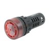 KONTROLKA LED 12V DC AC CZERWONA 19mm z BUZZEREM