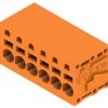 PCB terminal, 6 pole, pitch 5.08 mm, AWG 24-12, 20 A, spring-clamp connection, orange, 1331000000