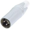 XLR plug, 3 pole, silver-plated, 2.5 mm², AWG 14, NC3MXX-WT
