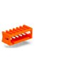WAGO 734-268 8 Pole 3.81mm 10A MCS Horizontal Male Header Closed Orange