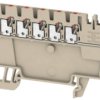 Potential distribution terminal, push-in connection, 0.5-1.5 mm², 17.5 A, 6 kV, dark beige, 1988160000