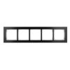 Deco Ramka Uniwersalna Pięciokrotna - Aluminium Szczotkowane (Ramka: Czarna...