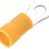 Zacisk oczkowy rozmiar przewodu 6mm² Ø 6.5mm izolowany średnica wew 6.5mm Żółty RS PRO