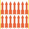 3008 Arrow labels, 39 x 9 mm, orange