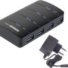 Renkforce 4 porty USB-Hub z diodą LED statusu czarny