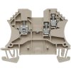 Through terminal block, screw connection, 0.5-4.0 mm², 1 pole, 24 A, 8 kV, dark beige, 1024700000