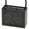 Kondensator rozruchowy do silnika 2,5µF 450VAC, CBB61, przewody 20 cm, 38 × 17 × 28 mm, EPERS