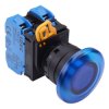 YW1L-A4E20Q3S Blue 12V illuminated 22mm Mushroom Maintained Push Button Switch 2NO IP65 IDEC