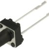 Mikroprzycisk; 6x6mm; 8mm; TS6607-8; 4,5mm; przewlekany (THT); 2 piny; czarny; OFF-(ON); bez podświetlenia; 50mA; 12V DC; 180gf;