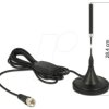 12413 DAB+ Antenna F Plug 21 dB with magnetical stand fix black