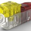 Butt connectorwith insulation, 2.5-4.0 mm², AWG 18 to 12, transparent/yellow/red, 48 mm, 2213600-5
