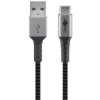Kabel Tekstylny Usb-C ™Na Usb-A Z Metalowymi Wtyczkami (Szary / Srebrny) 1 M...