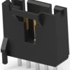 Pin header, 5 pole, pitch 2.54 mm, straight, black, 5-104809-4