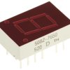 Wyświetlacz diodowy LED 7-segmentowy ze wspólną anodą 1,1 mcd LH DP, Czerwony 10.9mm Broadcom 626 nm