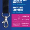 4842N Lanyard, 440 x 15 mm, black, 10 pieces