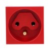 Gniazdo Modułowe Pojedyncze Z Blokadą I Kluczem Czerwone Wp45x4571