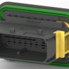 Plug, unequipped, 16 pole, straight, 2 rows, black, 1-1564407-1