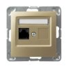 IMPRESJA Gniazdo komputerowe kat.5e Krone złoty metalik GPK-1Y/K/m/28 OSPEL