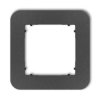 MINI Ramka uniwersalna pojedyncza zaokrąglona z tworzywa grafitowy 11MRTZ-1