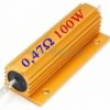 Rezystor drutowy 0,47 Ohm 100W z radiatorem