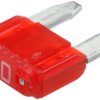 Automotive flat fuse, 10 A, 32 V, red, (L x W x H) 10.9 x 3.8 x 8.8 mm, 0297010.WXNV