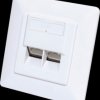 771900 2-port Cat.6 flush-mounted network socket, shielded