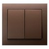 KIER Wyłącznik podwójny świecznikowy brązowy metalik ŁP-2W/52 OSPEL