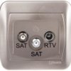 Simon Akord Gniazdo Antenowe Sat/Sat/Rtv Satyna Metalizowana Azar+Sat3.1-P2/29