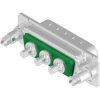 D-Sub plug, 3 pole, 3W3C, equipped, straight, solder pin, 303W3CPXX69E20X