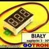 Woltomierz panelowy cyfrowy LED 3-30V BIAŁY