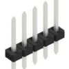 Pin header, 5 pole, pitch 2 mm, straight, black, SLY11045Z