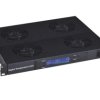 Panel wentylacyjny 19 1U, 4 wentylatory, cyfrowy, kolor czarny SA-F-1U-4-T2-C